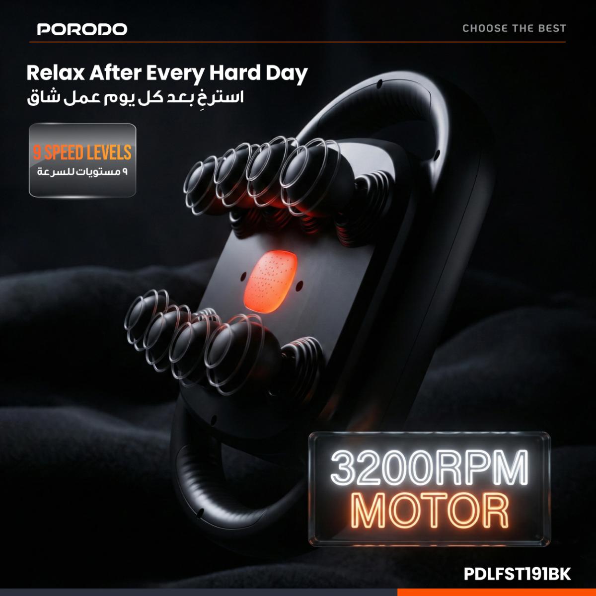 Porodo  Power Pulse 8-Head Massage Gun
