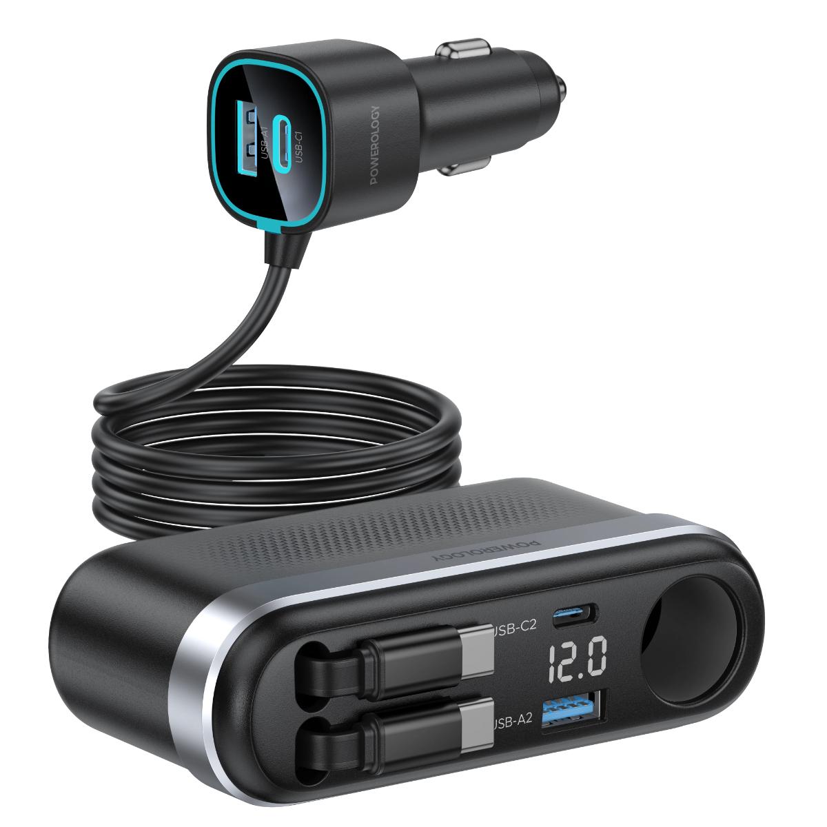 Powerology  60W Multi-Port Car Charger