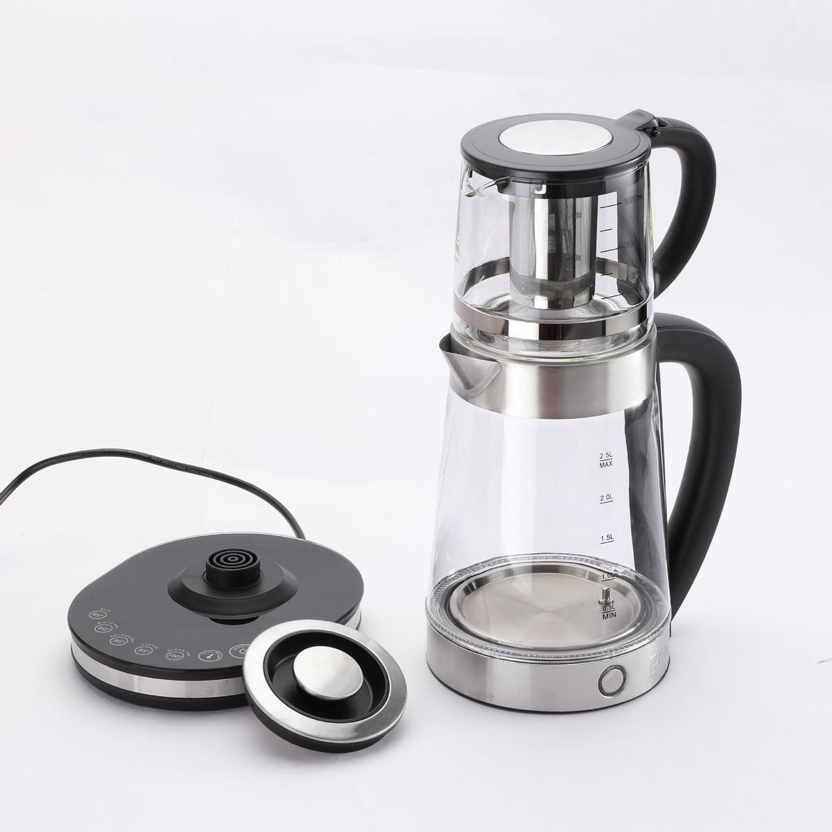 2-in-1 Glass Electric Tea Maker Kettle