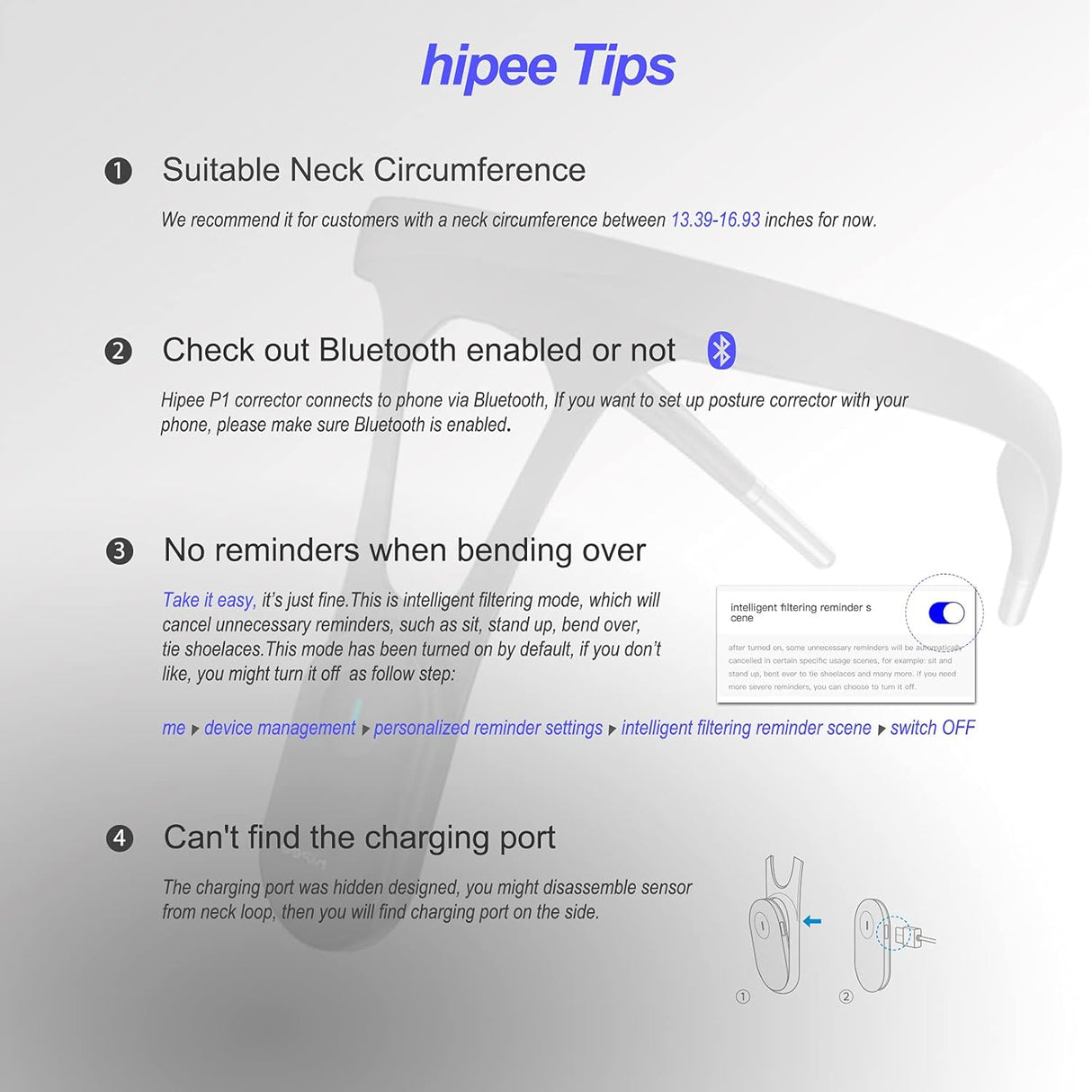 hipee P1 Smart Posture Trainer & Corrector by hipee