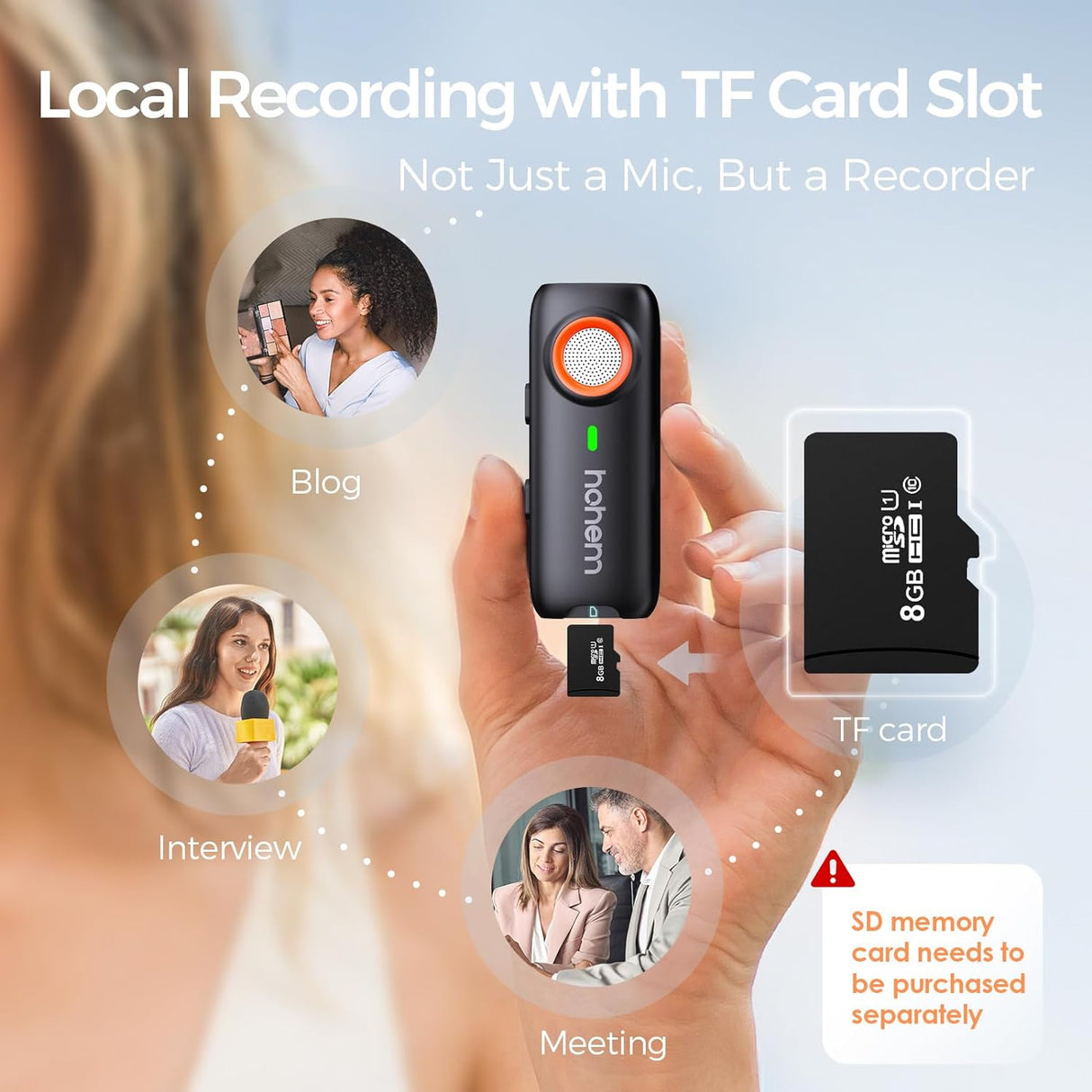 Hohem MIC-01 Wireless Lavalier Microphone | Wireless Microphone | Tradeo Shopping