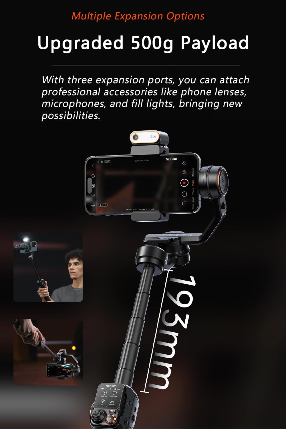 iSteady M7 Phone Stabilizer with Advanced AI Tracker by Hohem