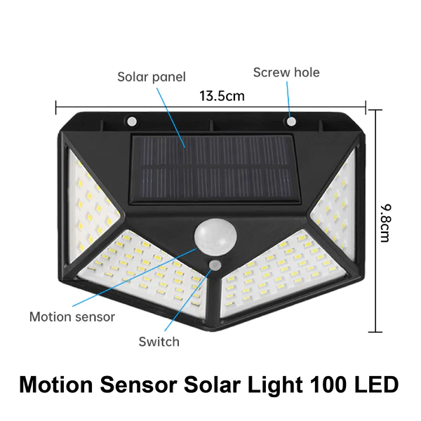 Motion Sensor Solar Light 100 LED by Tradeo Shopping | LED Light | Tradeo Shopping