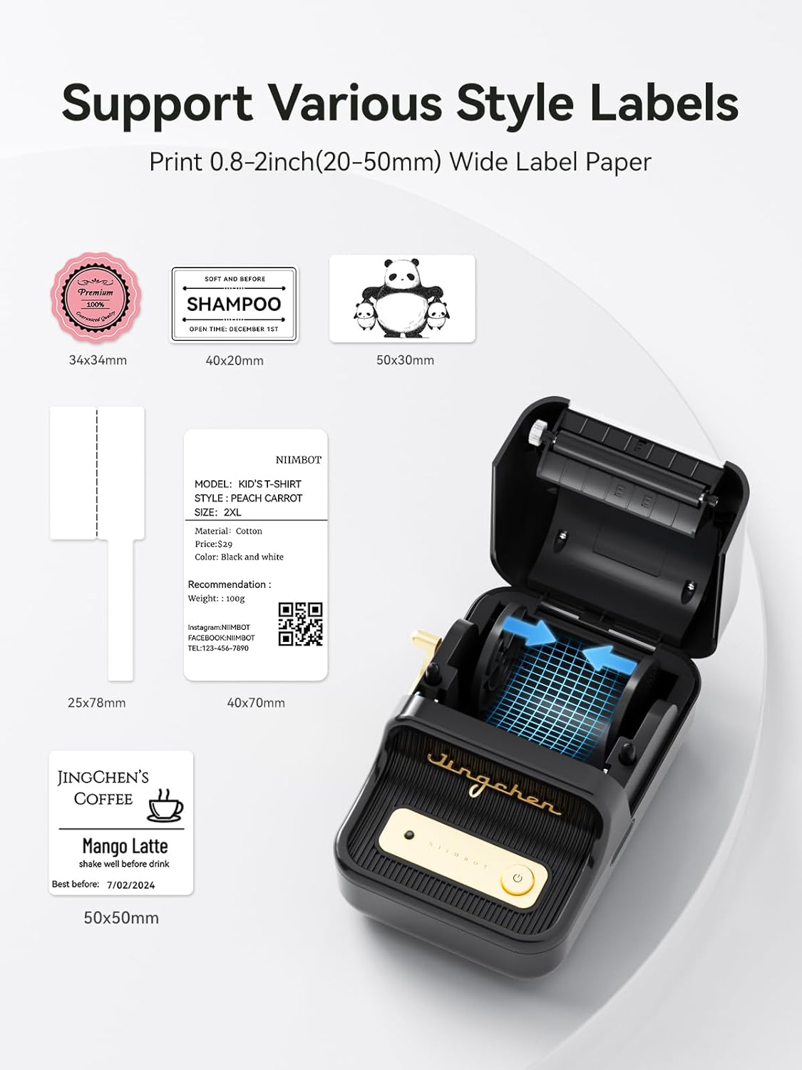 B21 Bluetooth Portable Thermal Label Printer 2 inch by Niimbot