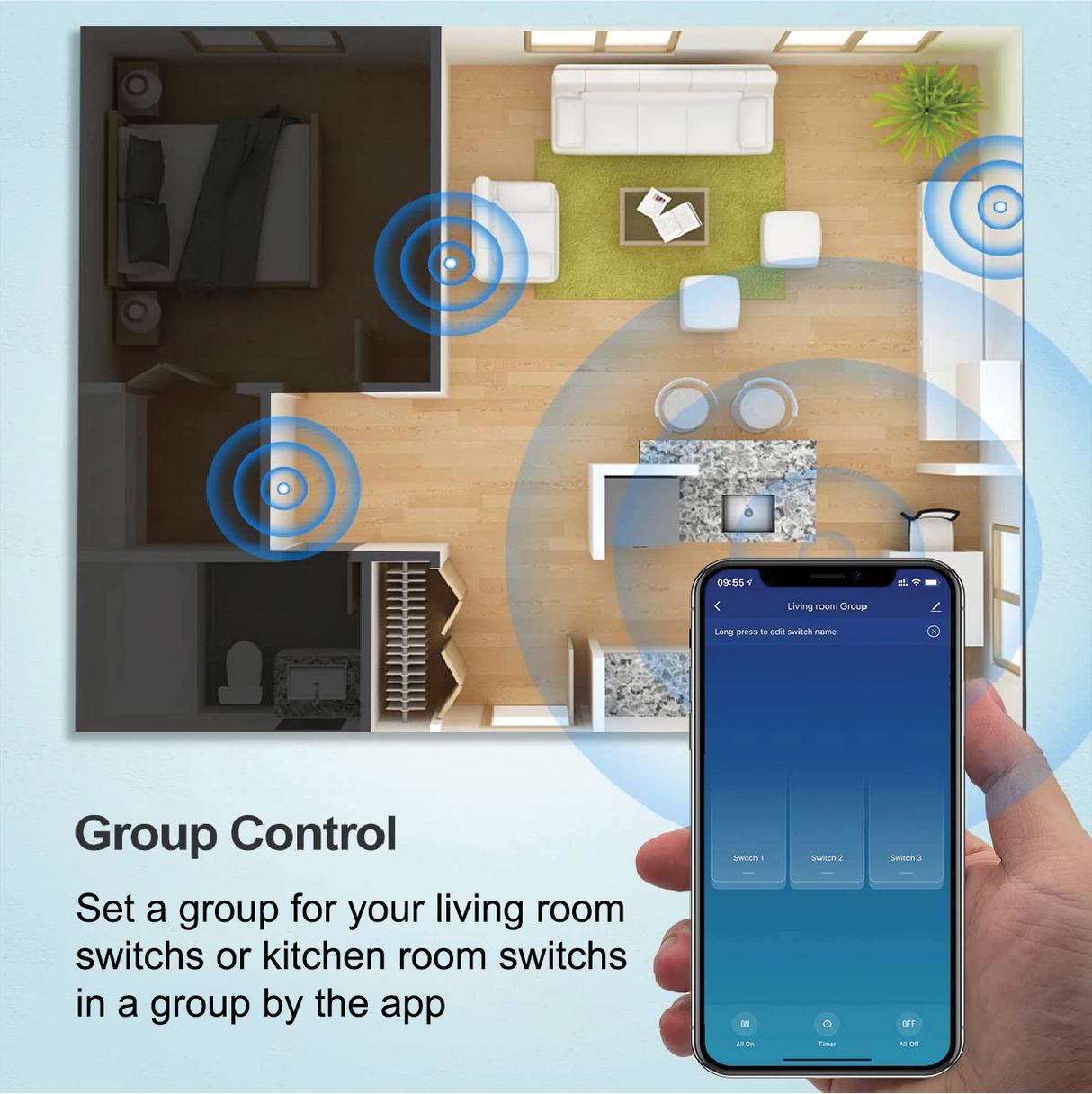 Smart Light Switch SJ-01 by | Smart Switch | Tradeo Shopping