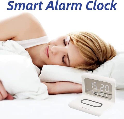 Digital Alarm Clock with Wireless Charger | Alarm Clock | Tradeo Shopping