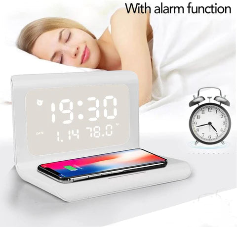 Digital Alarm Clock with Wireless Charger | Alarm Clock | Tradeo Shopping