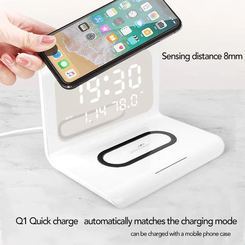 Digital Alarm Clock with Wireless Charger | Alarm Clock | Tradeo Shopping