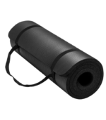 Fitness All Purpose 10mm Extra Thick High Density Anti-Tear Exercise Yoga Mat with Carrying Strap with Optional Yoga Blocks, Multiple Colors