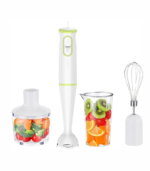 4 IN 1 Stick Hand Blender with Stainless Steel Body&Blades, Powerful Electric Ice Crushing 2-Speed Control Handheld Food Mixer,Purees, Smoothies, Shakes, Sauces & Soups, 300W.