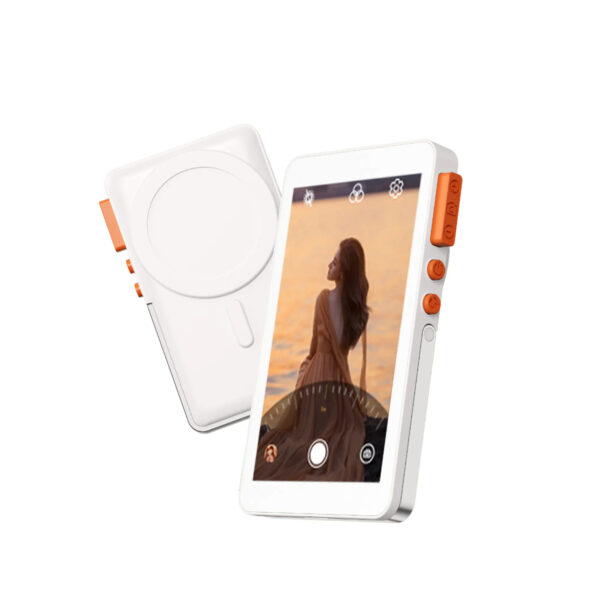 Mobile Selfie Live Streaming Device, 8-in-1 Ultra Edition, Bluetooth Camera, Magnetic Mount, Desktop Stand, White